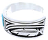 Southwest Turquoise Feather Sterling Silver Cuff Bracelet MX27310